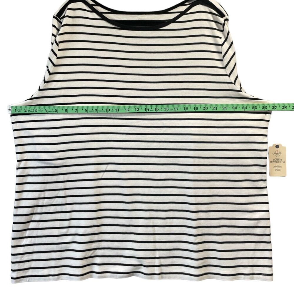 St. Johns Bay Woman Striped Boat Neck Shirt SZ/ 2X - Picture 6 of 9